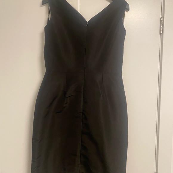 Oscar de la Renta black cocktail dress with two bows size: 8 - Picture 2 of 3